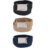 CTM Kids' Adjustable Elastic Belt with Magnetic Buckle (Pack of 3 Colors) - 2 of 3