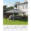 Gazebo Tent 13x13 Pop Up Instant Canopy Tent with 4 Sand Bags & Mosquito Netting for Backyard Garden Patio, Height Adjustable - 2 of 4