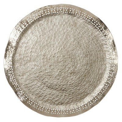 Saro Lifestyle Hole Punched Metal Charger Plates