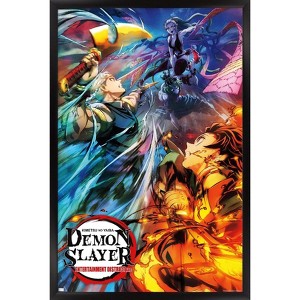 Trends International Demon Slayer - Key Visual 2 Framed Wall Poster Prints - 1 of 4