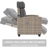 Outdoor Rattan Recliner Chair with Adjustable 150° Backrest & Footrest, Lay Flat Wicker Lounge Chair with Air Pump, Flip-Up Side Table - 3 of 4
