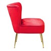 WestinTrends Phoebe Upholstered Tufted Velvet Accent Chair With Metal Leg - 4 of 4