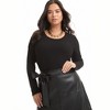June + Vie by Roaman's Women's Plus Size Ribbed Scoopneck Top - 4 of 4