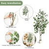 Ficus Trees Artificial Indoor, Tall Faux Ficus Tree with Planter and Green Fake Moss - 4 of 4