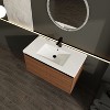 NicBex Floating Bathroom Vanity with Sink,Bathroom Sink Vanity with Metal Handle,24/30/36 inch Bathroom Sink Cabinet,Oak/Brown - 2 of 4