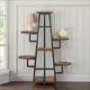 Lirago 7-Tier Black Industrial Plant Stand, E1 Particle Board and Metal Frame, 11.02"x9.84"x43.3", Space-Saving Flower Rack for Indoor and Outdoor Use - 3 of 4