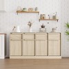 62.4" Large Coffee Cabinet with 4 Drawers, Modern Storage Buffet Table for Kitchen Dining Room - 4 of 4