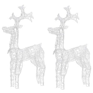 vidaXL Reindeer Christmas Decoration Cold white Acrylic - 1 of 4