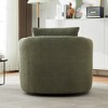 38.2" Swivel Accent Chair pholstered Barrel Sofa with 360° Swivel a Throw Pillow for Living Room, Bedroom-- Frevyn - 4 of 4