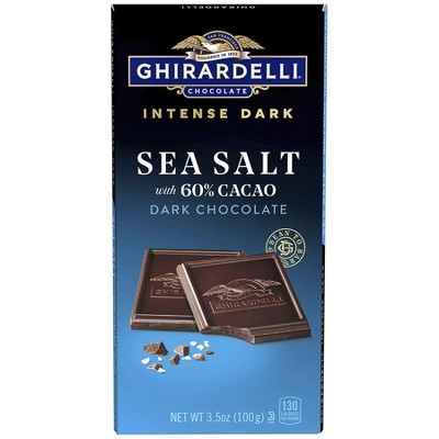 Ghirardelli Intense Dark Sea Salt Dark Chocolate Intense Dark 60% Cacao with Sea Salt 3.5oz