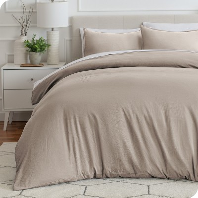 Washed Pebble Beach Queen Duvet Cover And Sham Set By Bare Home : Target