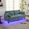 Okak Modern Chenille 2-Seater Loveseat Sofa with 2 Pillows & Sturdy Soild Wood Feets,Upholstered Armchair Sofa Couch for Living Room - 2 of 4