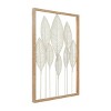 Metal Leaf Tall Cut-Out Wall Decor with Intricate Laser Cut Designs White - Olivia & May - 3 of 4