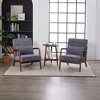 TIRAMISUBEST Mid-Century Modern Accent Chair - Upholstered Armchair with Pillow & Solid Wood Frame, Reading Chair for Living Room, Bedroom - 4 of 4