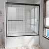 NicBex Shower Door 56-60"Wx58" H Semi-Frameless Traditional Sliding Bathtub Shower Door with 1/4" Clear Tempered Glass for Walk-in Shower, Matte Black - 3 of 4