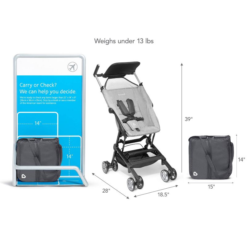 Munchkin Sparrow Ultra Compact Travel Stroller, 4 of 9