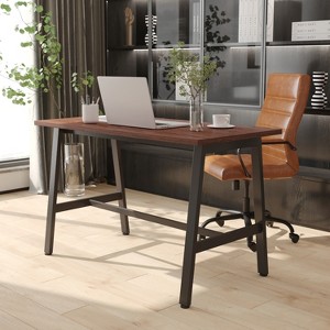 Emma and Oliver 48x24 Dining or Gaming Table with Double Sided Laminate Table Top and Heavy Duty A-Frame Steel Base - 1 of 4