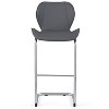 PAGED Bucket Bar Stools Set of 4, Modern Counter Height Bar Chair with Low Back and Metal Footrest for Bar, Kitchen, Dining Room - 3 of 4