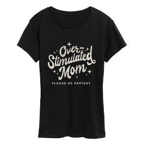 Women's Instant Message Overstimulated Mom Short Sleeve Graphic T