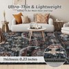 Washable Area Rug, Ultra-Thin Soft Vintage Indoor Rug for Bedroom Living Room or Dining Room, Non-Slip Throw Rug Foldable Carpet for Entry Office - 4 of 4
