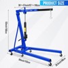2 Ton Engine Hoist with Lever Stabilizer, Foldable Cherry Picker Shop Crane, 4400 lbs Hydraulic Engine Crane Leveler for Auto Repair, Motors, Loading - 2 of 4