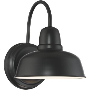 John Timberland Urban Barn Rustic Industrial Farmhouse Outdoor Wall Light Fixture Black Gooseneck Arm 11 1/4" for Post Exterior Barn Deck House Porch - 1 of 4