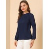 INSPIRE CHIC Women's Chiffon Semi Sheer Keyhole Neck Elegant Work Blouse - 4 of 4