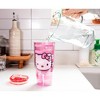 Silver Buffalo Sanrio Hello Kitty Pink Stripes Travel Tumbler with Slide Close Lid | 20 Ounces - 4 of 4