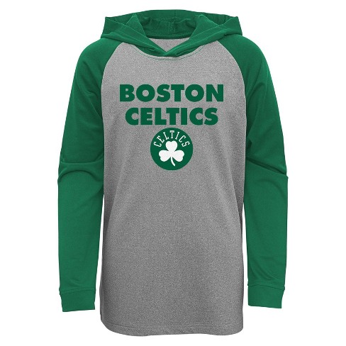 Boston Celtics NBA Pullover Fleece Hoodie Sweatshirt Gray Mens