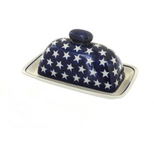 Blue Rose Polish Pottery 1377 Zaklady Butter Dish - 1 of 1