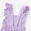 PATPAT Baby Girl Ruffle Romper Infant Cute Jumpsuits Wooden Button Sleeveless Onesies - 4 of 4