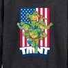 Women's - Teenage Mutant Ninja Turtles - USA Turtles Lightweight French Terry Wide Neck Long Sleeve Shirt - 2 of 4