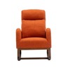 Rocking Chair With Head Pillow, Side Storage Bag, Upholstered Recliner Sofa, High Density Sponge Reclining Sofa Chair - 4 of 4