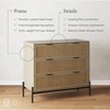 Nathan James Set of 2 Andrew 3 Drawer Rattan Dresser - 3 of 4