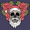 Women's Design By Humans Christmas with flowers Illustration By rukurustudio Racerback Tank Top - 2 of 3