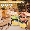 KOVOT Fiesta Style 3 Dip Bowls With Metal Stand | 8-Ounce Ceramic Serving Set | Cinco De Mayo Decor - 2 of 4