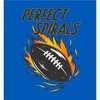 "Perfect Spirals" Flaming Football Adult Long Sleeve Hoodie - 2 of 2