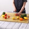 Extra Large Bamboo Cutting Board, 20 x 30 Inch Reversible Chopping Board with Deep Juice Groove and Handles, Pre-oiled Butcher Block Cutting Board - 2 of 4