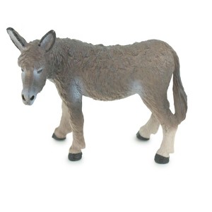 Collectible Wildlife Gifts | Donkey, Hand Painted, Museum Quality, Desert, Rubber Animal,   Burro, Diorama, Toy,  Gift,  4 Inches.  CH846 BB197 - 1 of 4