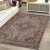 Distressed Medallion Border Machine Washable Indoor Area Rug or Runner by Blue Nile Mills - 2 of 4