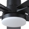 YUHAO Hushine 2-Pack 52 in. Indoor Black Downrod LED standard Ceiling Fan with Light, Remote Included and Reversible Blades - 3 of 4