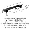 Amerock Hybridize 5-1/16 Inch Center-to-Center Pull for Cabinets, Drawers, and Furniture - 4 of 4