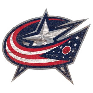 NHL Columbus Blue Jackets Distressed Logo Cutout Sign - 1 of 1