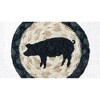 Earth Rugs Farmhouse Pig Silhouette Coaster 5"x5" Rustic Table Accessory - 2 of 3