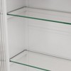 Okak Modern 3-Door Arched Wall Cabinet with Featuring 3-tier Storage Glass Doors for Entryway/Dining Room/Living Room/Kitchen - 4 of 4