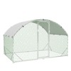 Large Metal Chicken Coop, Dome Chicken Coop with Upgrade Tri-Supporting, Chicken Run with Waterproof and Anti-UV Cover - 3 of 4