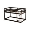 Whisen Twin over Twin Solid Rubber Wood Loft Floor Bed Frame with Ladder - 4 of 4