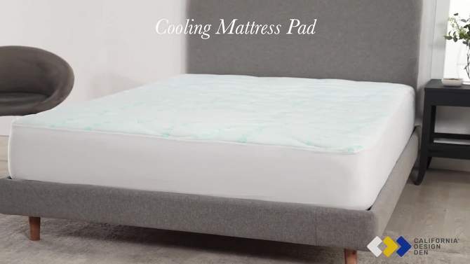 3-Zone Cooling Mattress Pad, Quilted Mattress Pad with Deep Pocket, Fits 8 - 20 Inch Mattress, 2 of 10, play video
