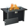 44 Inch Gas Fire Pit Outdoor Firepit Table, 50000BTU Rectangle Propane Fire Table with Cover & Rain Cover for Outside Garden Backyard Deck Patio - 2 of 4