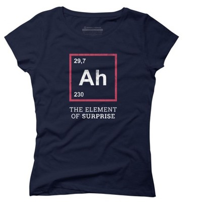 Junior's Design By Humans Ah the element of surprise - funny gift idea By villainspirit T-Shirt